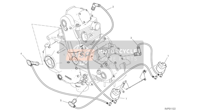 Ducati SCRAMBLER 1100 PRO 2021 Kabelboom (Spoel) voor een 2021 Ducati SCRAMBLER 1100 PRO
