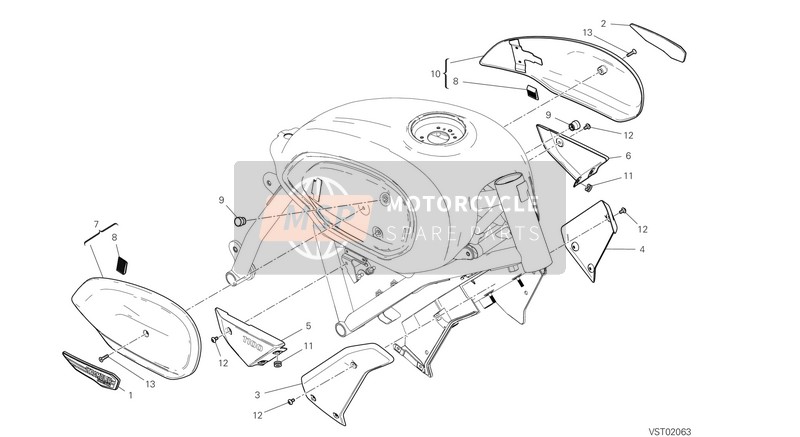 Ducati SCRAMBLER 1100 PRO USA 2020 Fairing für ein 2020 Ducati SCRAMBLER 1100 PRO USA