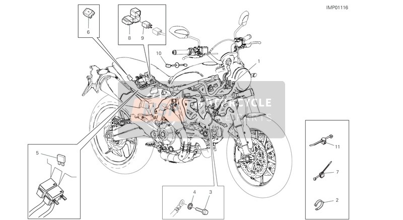 5101D202D, Main Wiring Harness, Ducati, 0