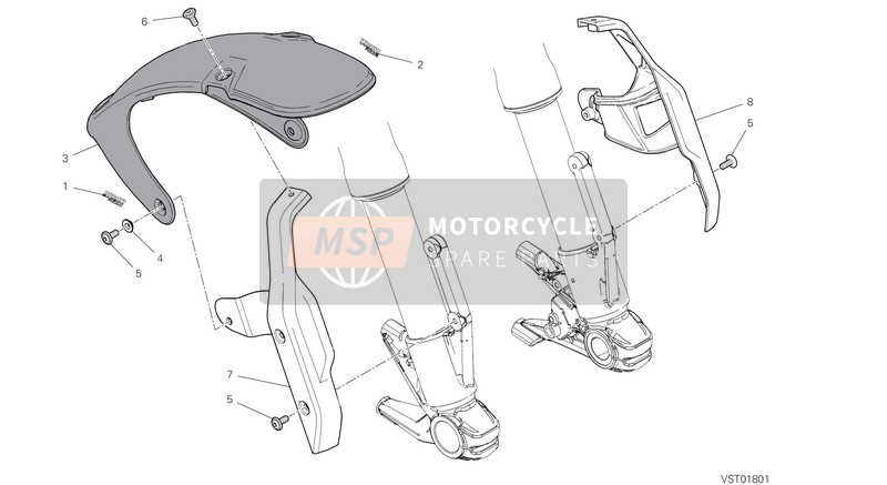 Ducati SCRAMBLER 1100 SPECIAL EU 2019 Guardabarros delantero para un 2019 Ducati SCRAMBLER 1100 SPECIAL EU