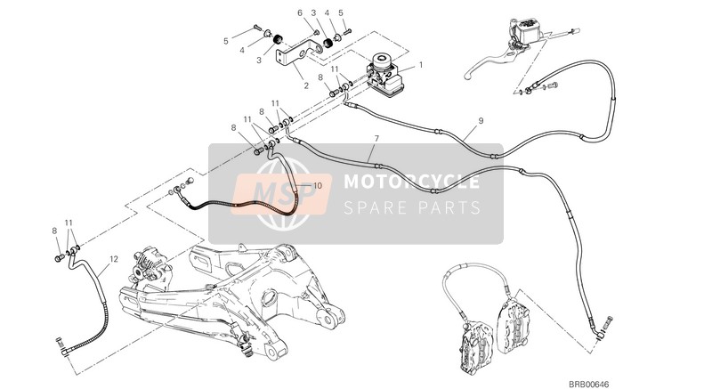 Ducati SCRAMBLER 1100 SPECIAL USA 2018 Système de rupture ABS pour un 2018 Ducati SCRAMBLER 1100 SPECIAL USA