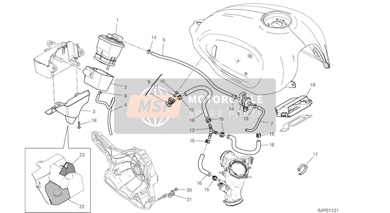 Ducati SCRAMBLER 1100 SPECIAL USA 2018 Filtre à cartouche pour un 2018 Ducati SCRAMBLER 1100 SPECIAL USA