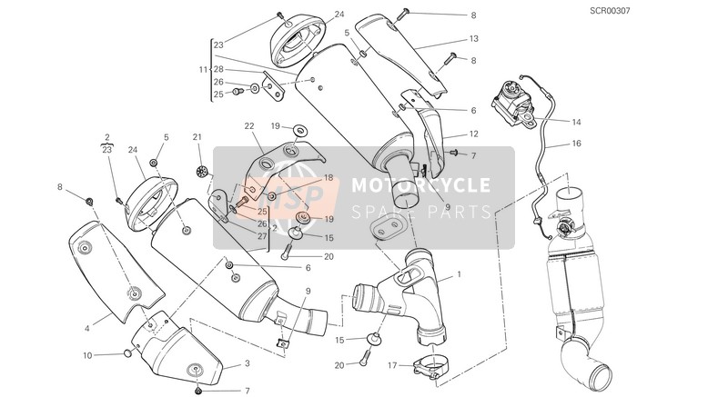 Ducati SCRAMBLER 1100 SPECIAL USA 2018 Cansada Silenciador para un 2018 Ducati SCRAMBLER 1100 SPECIAL USA