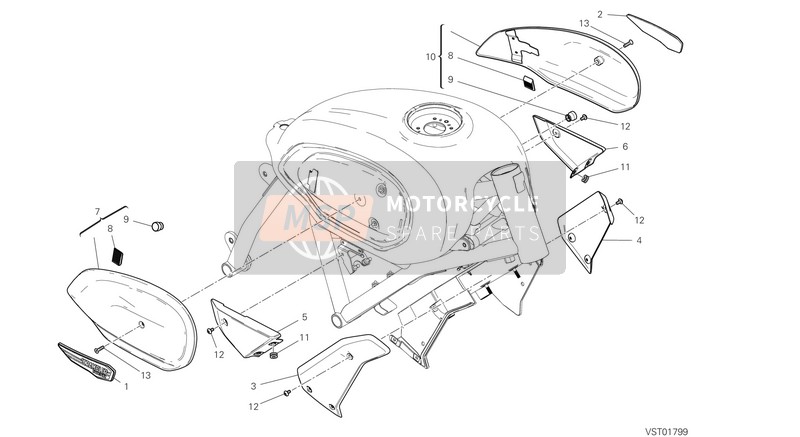 Ducati SCRAMBLER 1100 SPECIAL USA 2018 Carenatura per un 2018 Ducati SCRAMBLER 1100 SPECIAL USA