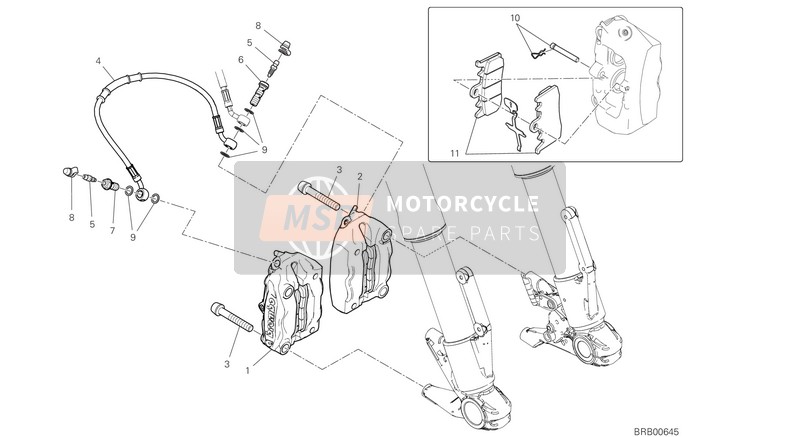 Ducati SCRAMBLER 1100 SPECIAL USA 2018 FRONT BRAKE SYSTEM for a 2018 Ducati SCRAMBLER 1100 SPECIAL USA