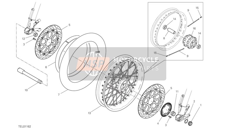 Ducati SCRAMBLER 1100 SPECIAL USA 2018 FRONT WHEEL for a 2018 Ducati SCRAMBLER 1100 SPECIAL USA