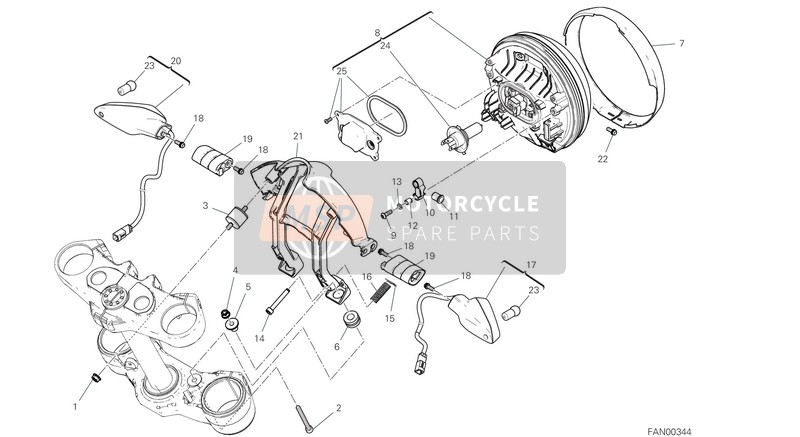 Ducati SCRAMBLER 1100 SPECIAL USA 2018 Koplamp voor een 2018 Ducati SCRAMBLER 1100 SPECIAL USA