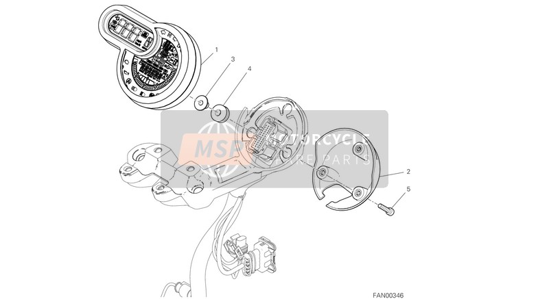 Ducati SCRAMBLER 1100 SPECIAL USA 2018 Instrumentenpaneel voor een 2018 Ducati SCRAMBLER 1100 SPECIAL USA