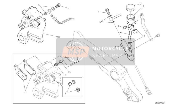 Ducati SCRAMBLER 1100 SPECIAL USA 2018 Système de freinage arrière pour un 2018 Ducati SCRAMBLER 1100 SPECIAL USA