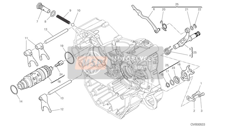 Ducati SCRAMBLER 1100 SPECIAL USA 2018 SHIFT CAM - FORK for a 2018 Ducati SCRAMBLER 1100 SPECIAL USA