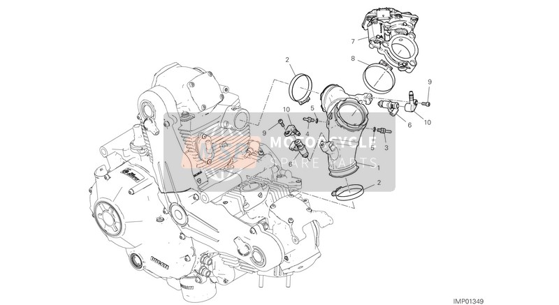 Ducati SCRAMBLER 1100 SPECIAL USA 2018 Gasklephuis voor een 2018 Ducati SCRAMBLER 1100 SPECIAL USA