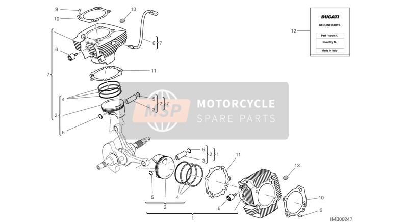 Ducati SCRAMBLER 1100 SPECIAL USA 2019 Cilindros - Pistones para un 2019 Ducati SCRAMBLER 1100 SPECIAL USA