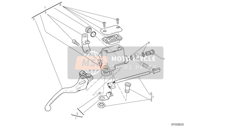 Ducati SCRAMBLER 1100 SPECIAL USA 2019 Voorrem pomp voor een 2019 Ducati SCRAMBLER 1100 SPECIAL USA