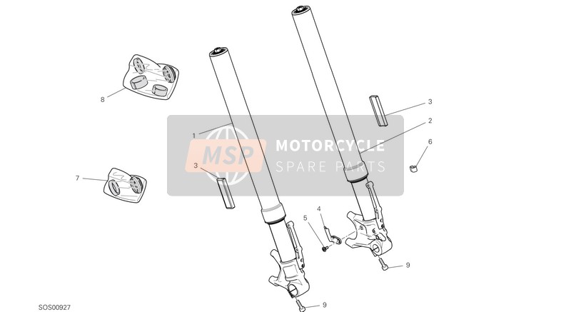 Ducati SCRAMBLER 1100 SPORT USA 2018 FRONT FORK for a 2018 Ducati SCRAMBLER 1100 SPORT USA