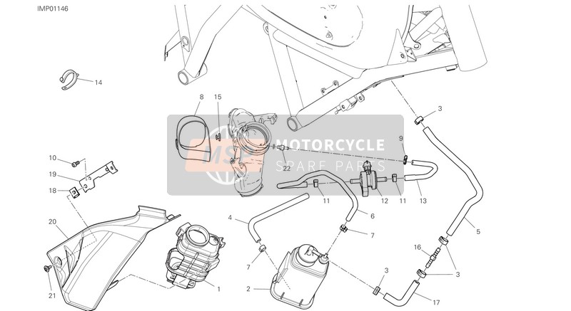 590Z0121A, Breather Pipe, Ducati, 1