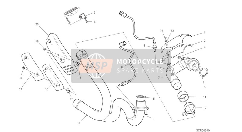 Ducati SCRAMBLER 800 ICON 2021 Tuyau d'Échappement Complet pour un 2021 Ducati SCRAMBLER 800 ICON