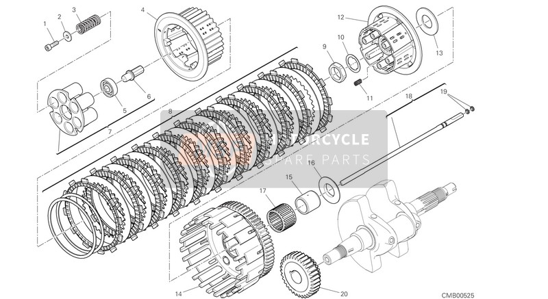 Ducati SCRAMBLER 800 ICON DARK 2021 Koppeling (APTC) voor een 2021 Ducati SCRAMBLER 800 ICON DARK