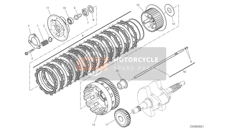 Ducati SCRAMBLER CAFÈ RACER EU 2020 Embrague (FCC) para un 2020 Ducati SCRAMBLER CAFÈ RACER EU