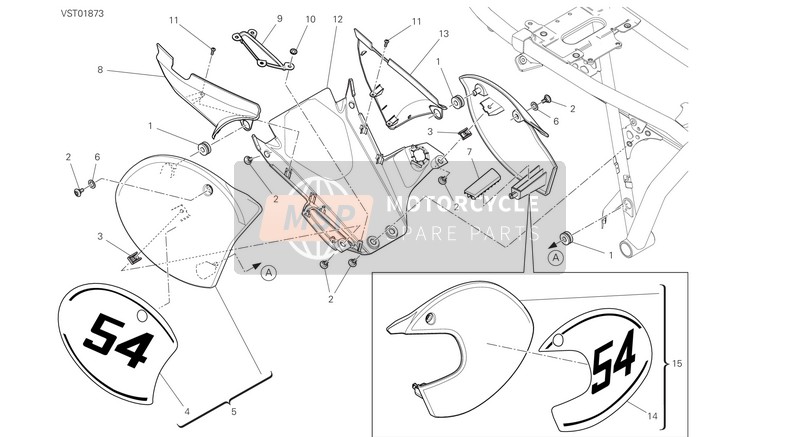 Ducati SCRAMBLER CAFÈ RACER EU 2020 Carénage pour un 2020 Ducati SCRAMBLER CAFÈ RACER EU