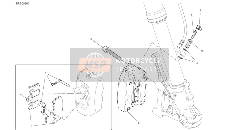 Ducati SCRAMBLER CAFÈ RACER EU 2020 FRONT BRAKE SYSTEM for a 2020 Ducati SCRAMBLER CAFÈ RACER EU