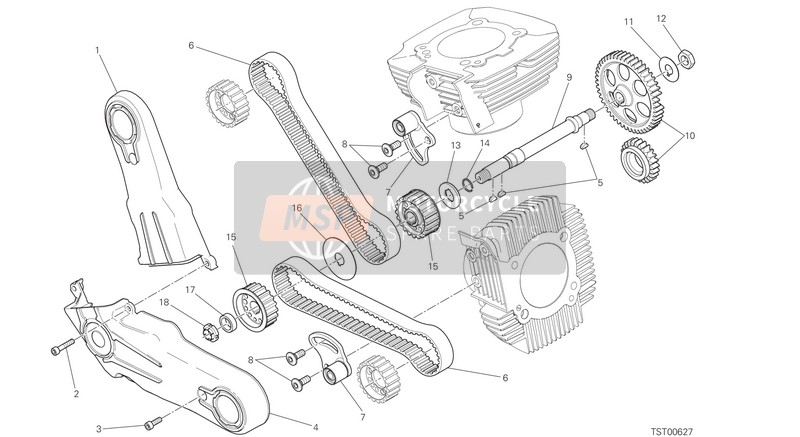 Ducati SCRAMBLER CAFÈ RACER EU 2020 TIMING SYSTEM for a 2020 Ducati SCRAMBLER CAFÈ RACER EU