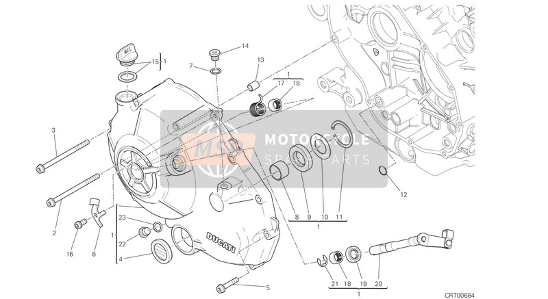 Ducati SCRAMBLER CAFÈ RACER USA 2017 Tapa del embrague para un 2017 Ducati SCRAMBLER CAFÈ RACER USA