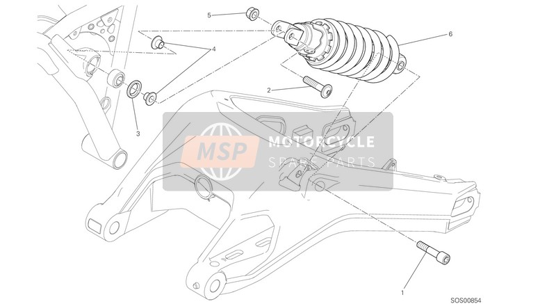 Ducati SCRAMBLER CAFÈ RACER USA 2017 Suspension arrière pour un 2017 Ducati SCRAMBLER CAFÈ RACER USA