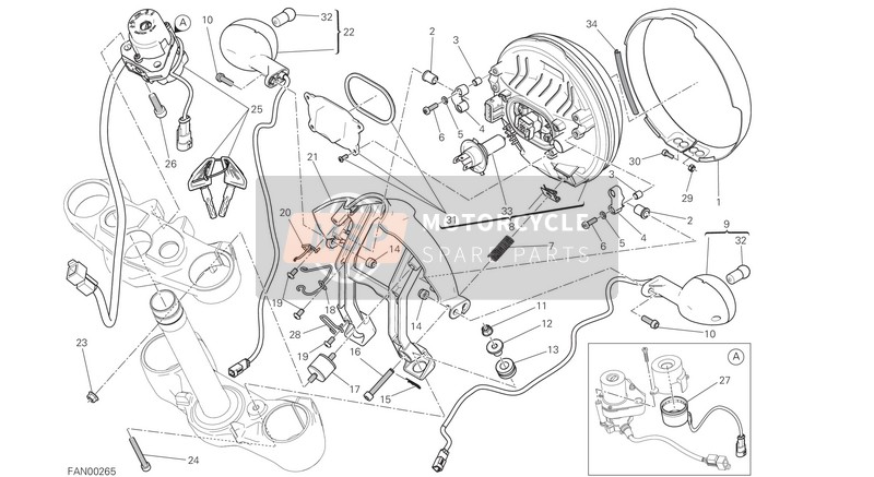 76412301A, Rubber Section, Ducati, 1