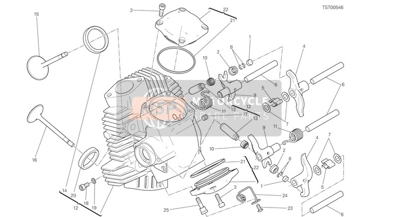 Ducati SCRAMBLER CLASSIC EU 2016 Tête horizontale pour un 2016 Ducati SCRAMBLER CLASSIC EU