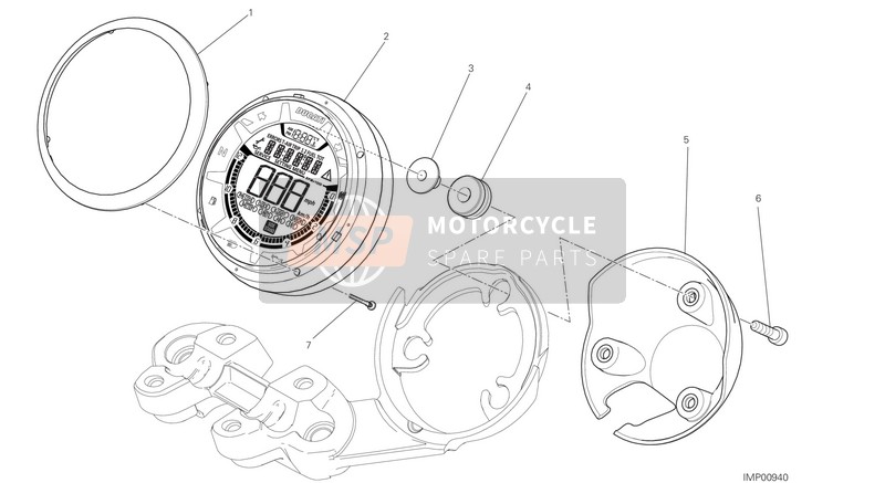 Ducati SCRAMBLER CLASSIC EU 2016 Instrument panel für ein 2016 Ducati SCRAMBLER CLASSIC EU