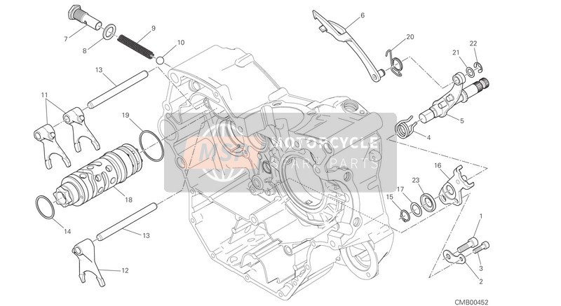 Ducati SCRAMBLER CLASSIC EU 2016 Leva de cambio - Tenedor para un 2016 Ducati SCRAMBLER CLASSIC EU