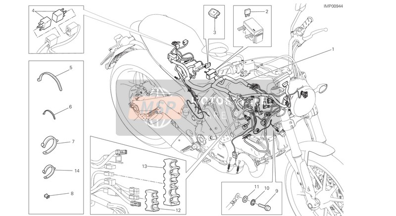 Ducati SCRAMBLER CLASSIC EU 2016 Arnés de cableado para un 2016 Ducati SCRAMBLER CLASSIC EU