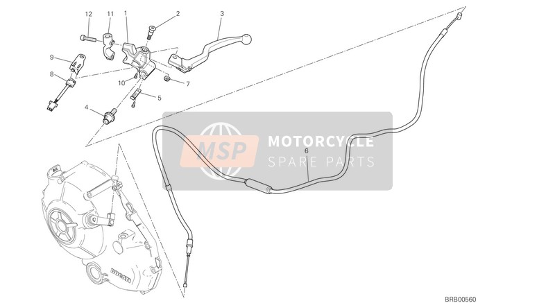 Ducati SCRAMBLER CLASSIC EU 2018 Kupplungssteuerung für ein 2018 Ducati SCRAMBLER CLASSIC EU