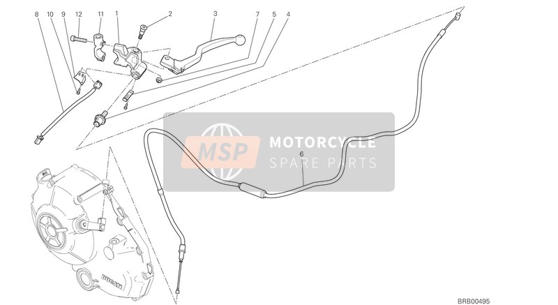 Ducati SCRAMBLER CLASSIC USA 2015 Kupplungssteuerung für ein 2015 Ducati SCRAMBLER CLASSIC USA