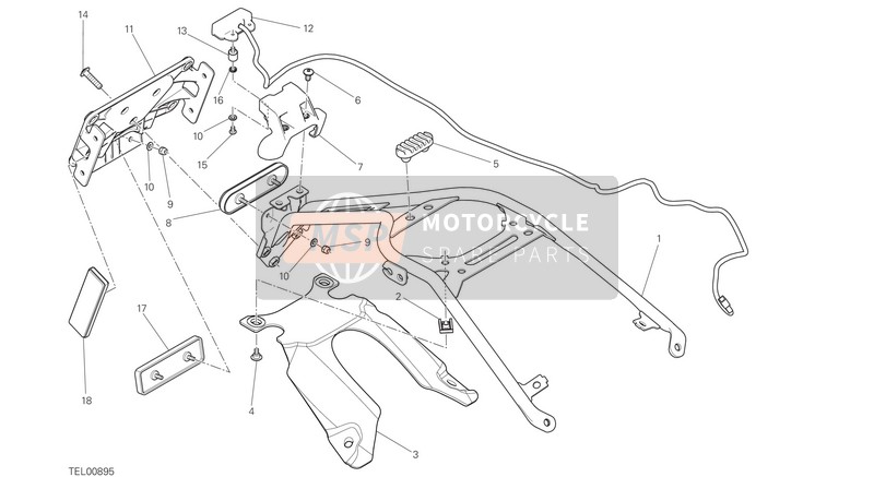 56110271A, Number Plate Holder, Ducati, 1