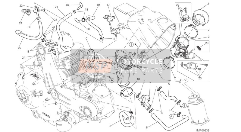 Ducati SCRAMBLER CLASSIC USA 2015 THROTTLE BODY for a 2015 Ducati SCRAMBLER CLASSIC USA