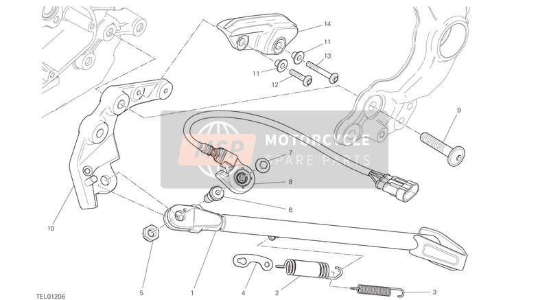 44711781A, Unterer Kettengleitschuh, Ducati, 1