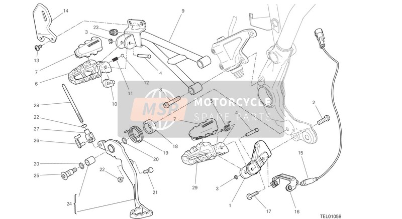 45720911AA, Brake Control Lever, Ducati, 0