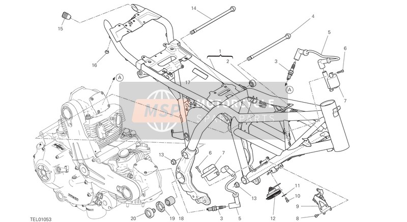 70310861BA, Nutmutter, Ducati, 1