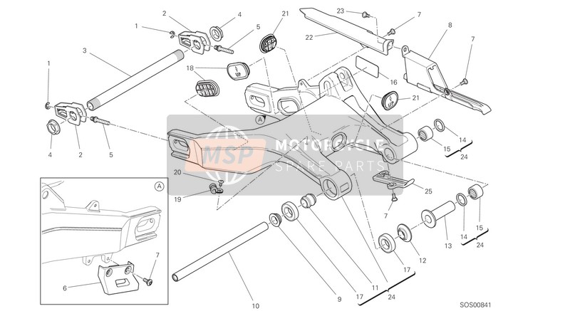 43314502A, Ketting Adjustment Sticker, Ducati, 1