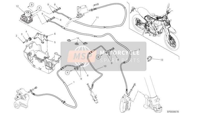 Ducati SCRAMBLER DESERT SLED EU 2019 Système de rupture ABS pour un 2019 Ducati SCRAMBLER DESERT SLED EU