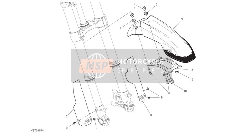 Ducati SCRAMBLER DESERT SLED EU 2019 FRONT MUDGUARD  für ein 2019 Ducati SCRAMBLER DESERT SLED EU