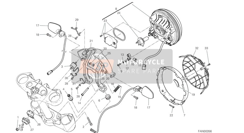 Ducati SCRAMBLER DESERT SLED EU 2019 HEADLIGHT for a 2019 Ducati SCRAMBLER DESERT SLED EU