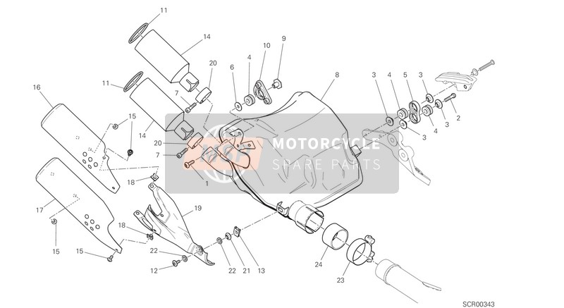 Ducati SCRAMBLER DESERT SLED FASTHOUSE 2021 Abgas Schalldämpfer für ein 2021 Ducati SCRAMBLER DESERT SLED FASTHOUSE