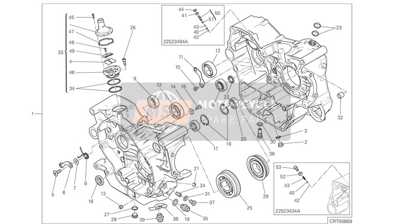 Ducati SCRAMBLER DESERT SLED USA 2018 VOLLSTÄNDIGES HALBKURBELPAAR für ein 2018 Ducati SCRAMBLER DESERT SLED USA