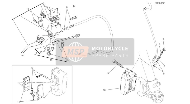 Ducati SCRAMBLER DESERT SLED USA 2018 Sistema frenante anteriore per un 2018 Ducati SCRAMBLER DESERT SLED USA