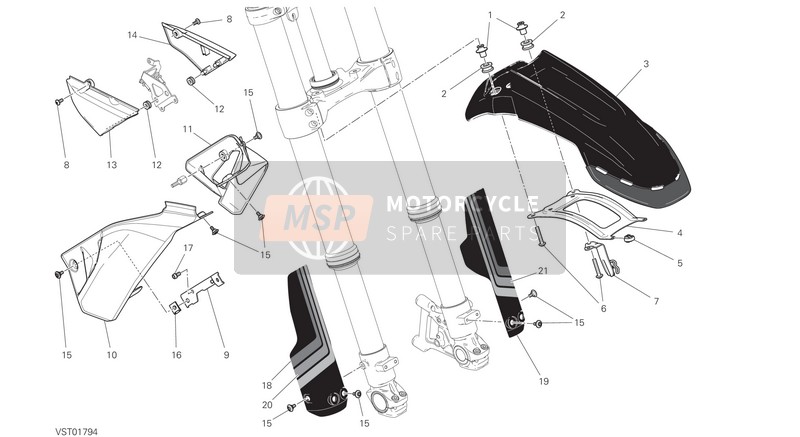 Ducati SCRAMBLER DESERT SLED USA 2018 Mezza carenatura per un 2018 Ducati SCRAMBLER DESERT SLED USA