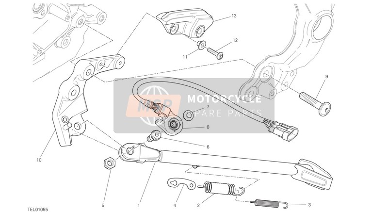 Ducati SCRAMBLER DESERT SLED USA 2018 SIDE STAND for a 2018 Ducati SCRAMBLER DESERT SLED USA