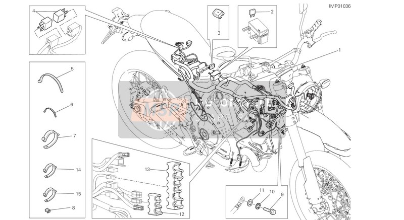 Ducati SCRAMBLER DESERT SLED USA 2018 KABELBAUM für ein 2018 Ducati SCRAMBLER DESERT SLED USA