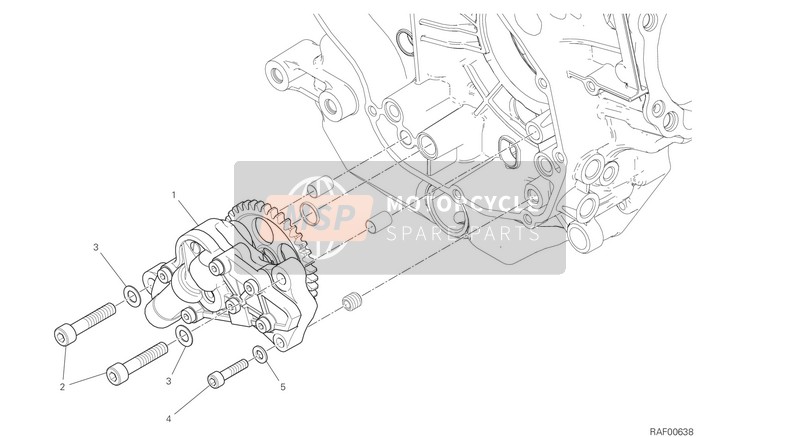 Ducati SCRAMBLER DESERT SLED USA 2019 ÖLPUMPE für ein 2019 Ducati SCRAMBLER DESERT SLED USA